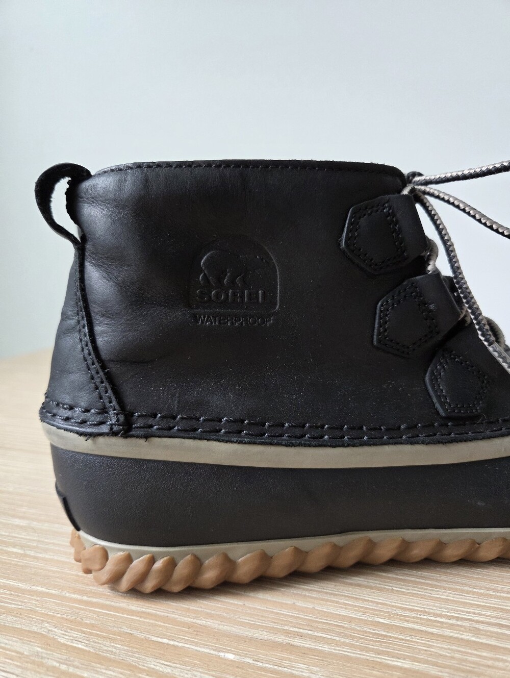 Sorel Black Ankle Lace Up Waterproof Duck Boots Womens Size 9.5 - Picture 8 of 10